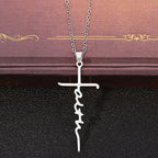 Stainless Steel Christian Cross Pendant Necklace (1pc) | Christian Jewelry