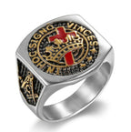 Vintage Stainless Steel Cross Ring