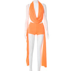 Women’s Halter Neck Top & Shorts Set