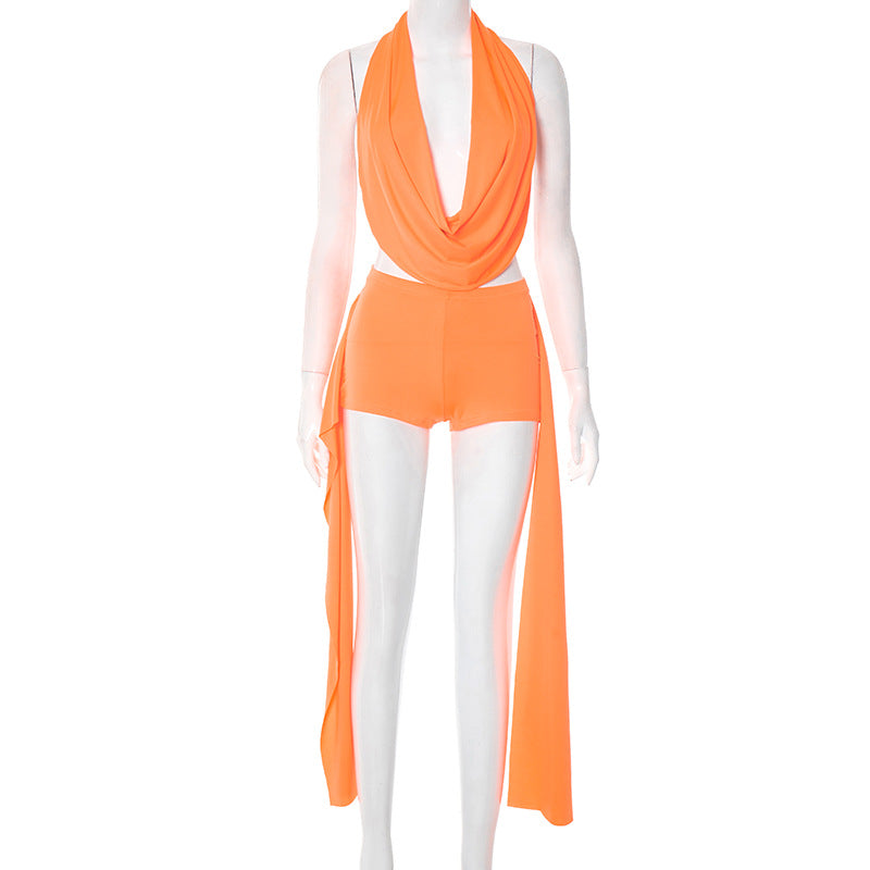 Women’s Halter Neck Top & Shorts Set