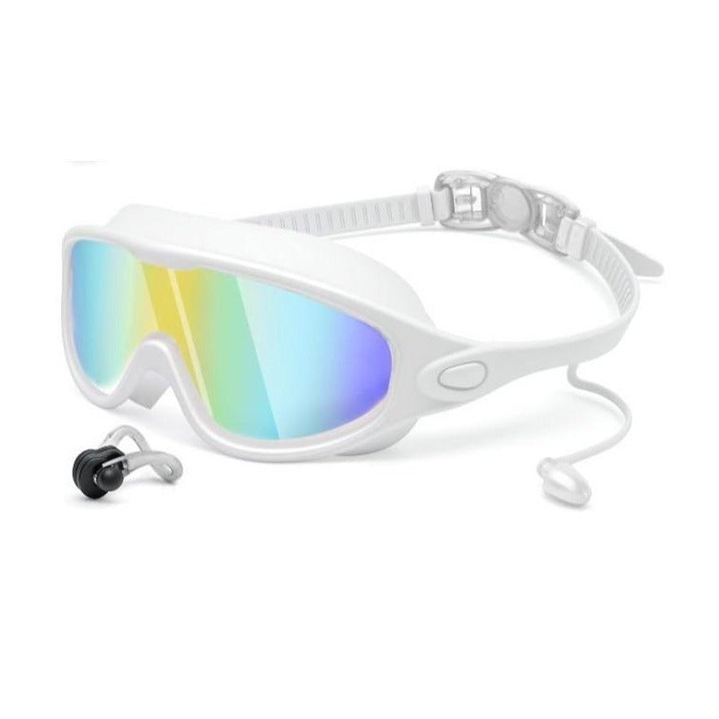 Anti-Fog Mirrored Swimming Goggles with Earplugs