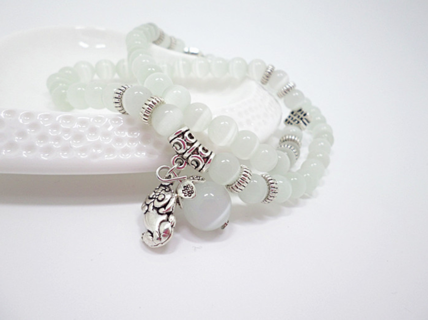 S339 Cat's Eye Stone Pixiu Crystal Bracelet