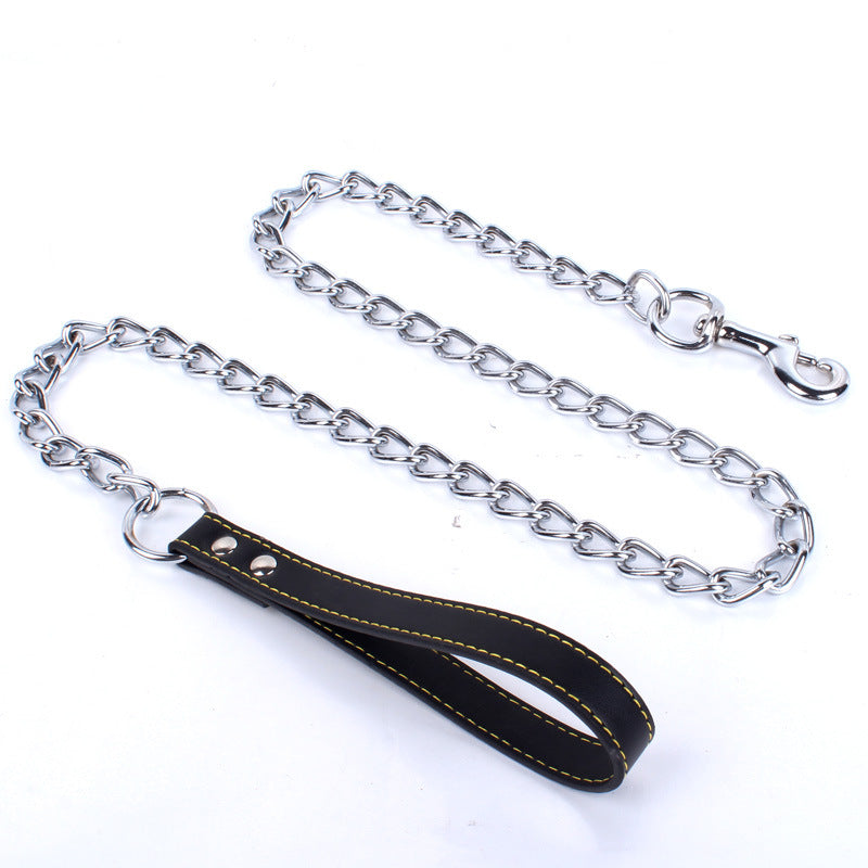 Dog Traction Rope Strap with Anti-Bite Chain