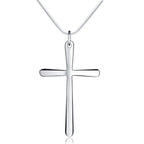 Platinum Cross Alloy Necklace for Women