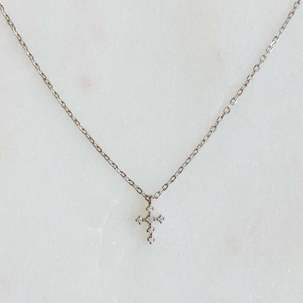 Dainty Cross Sterling Silver Necklace