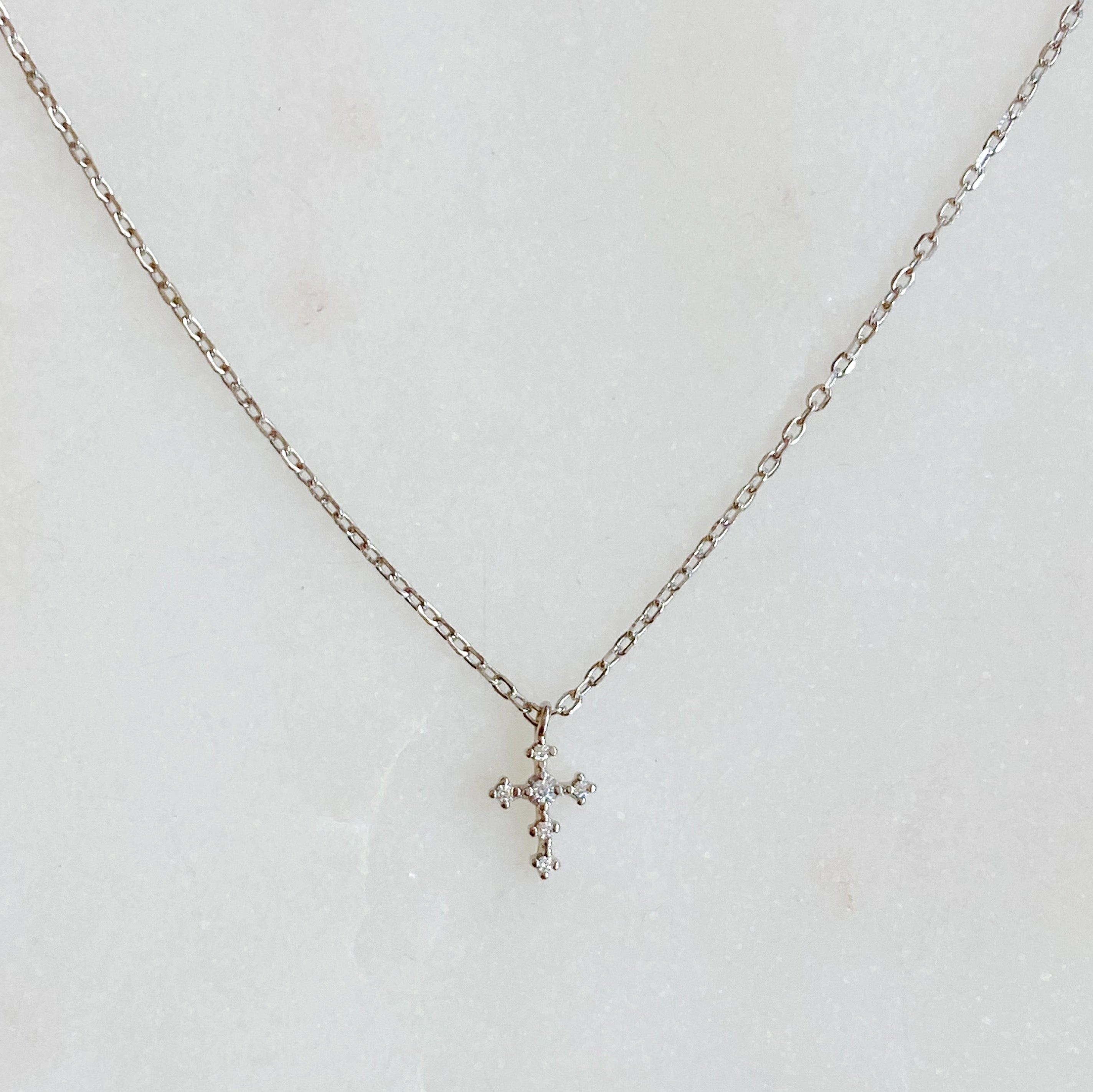 Dainty Cross Sterling Silver Necklace