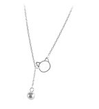 Silver Cat Pendant Necklace (One Piece) | Jewelry