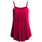 Super Chiffon Women's Pleated Summer Tank Top