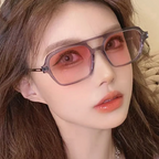 Vintage Double-Bridge Square Sunglasses