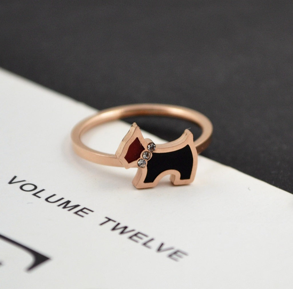 Rose Gold Dog Tail Ring for Pets