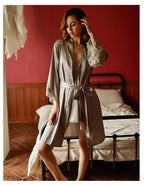 Women's Lace Robe - Spring Summer Sleepwear Collection
