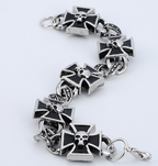 Men's Vintage Punk Alloy Drop Oil Cross Bracelet