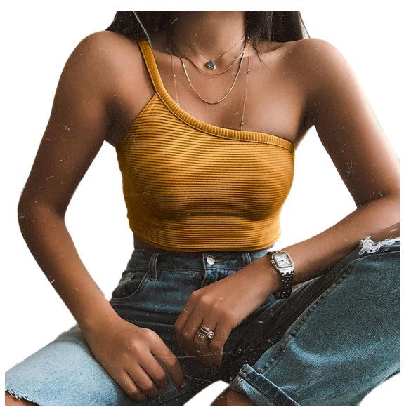 2020 Summer Sexy Women's Solid Irregular Tank Top