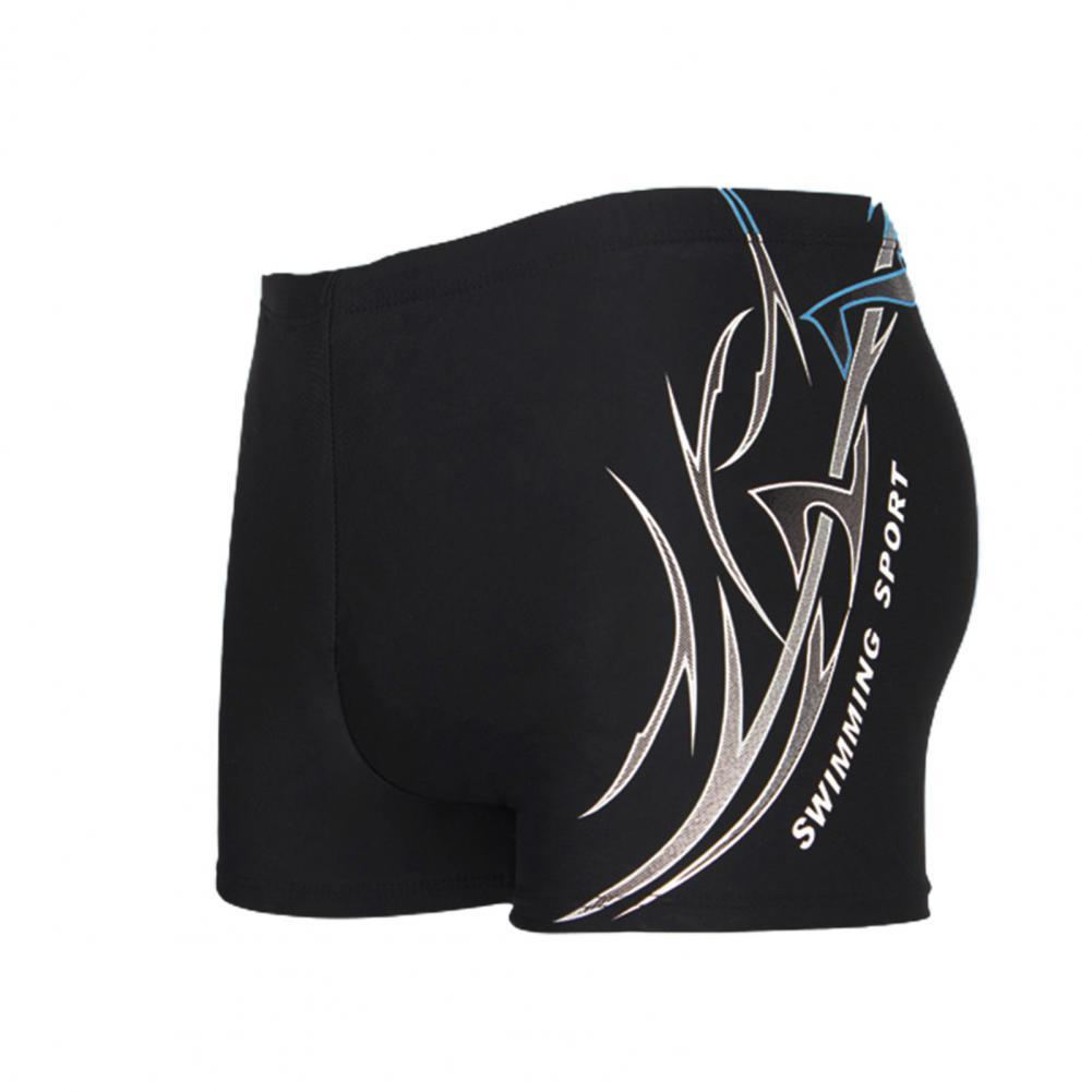Men's Navy Tribal Print Swim Trunks