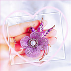 Creative Handmade Embroidered Brooch with Enamel Bird