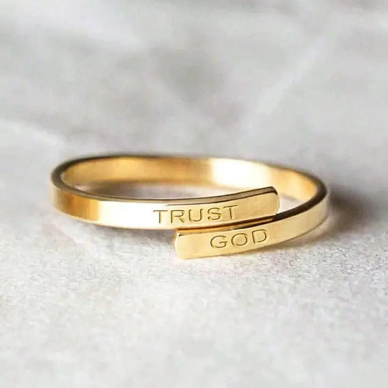 TRUST GOD Ring | Christian Jewelry