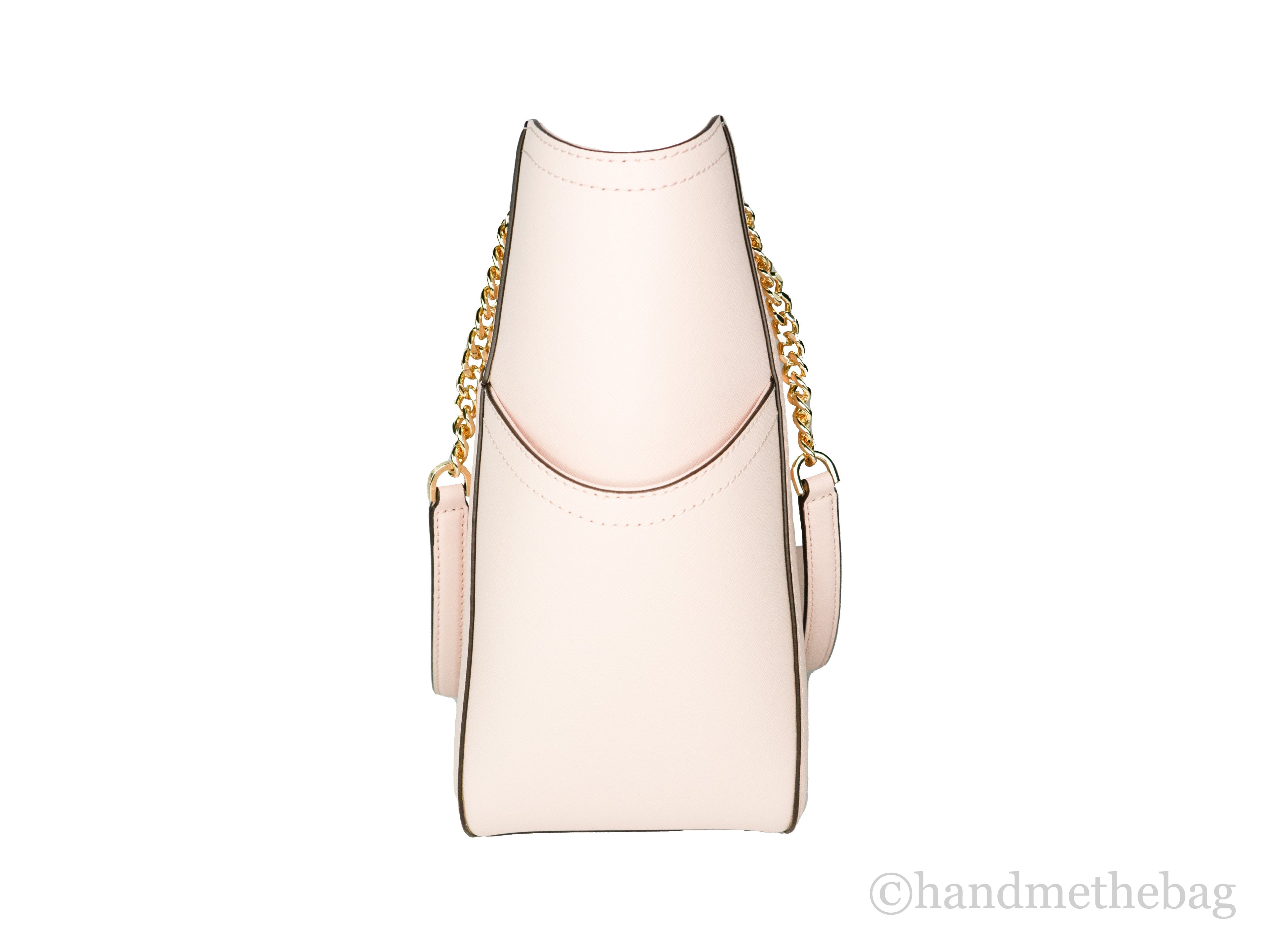 Michael Kors Jet Set Large Powder Blush X Cross Chain Shoulder Tote Handbag