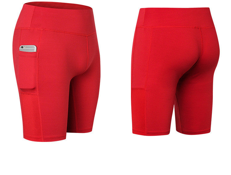 Women's Yoga Shorts with Side Pockets for Fitness