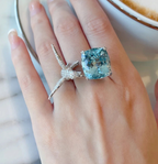 Peacock Green Bird Oil Painting Ring