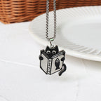 Cat a Box Necklace - Creative Black Cat Pendant | Jewelry