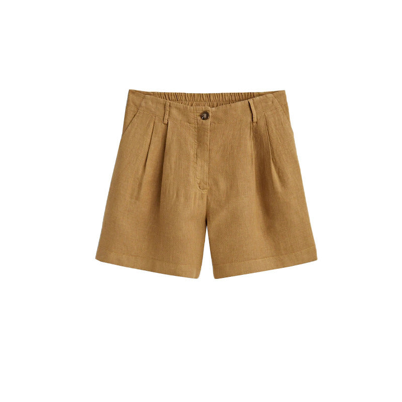 2023 Summer Women's Fashion High-Waist Pleated Shorts