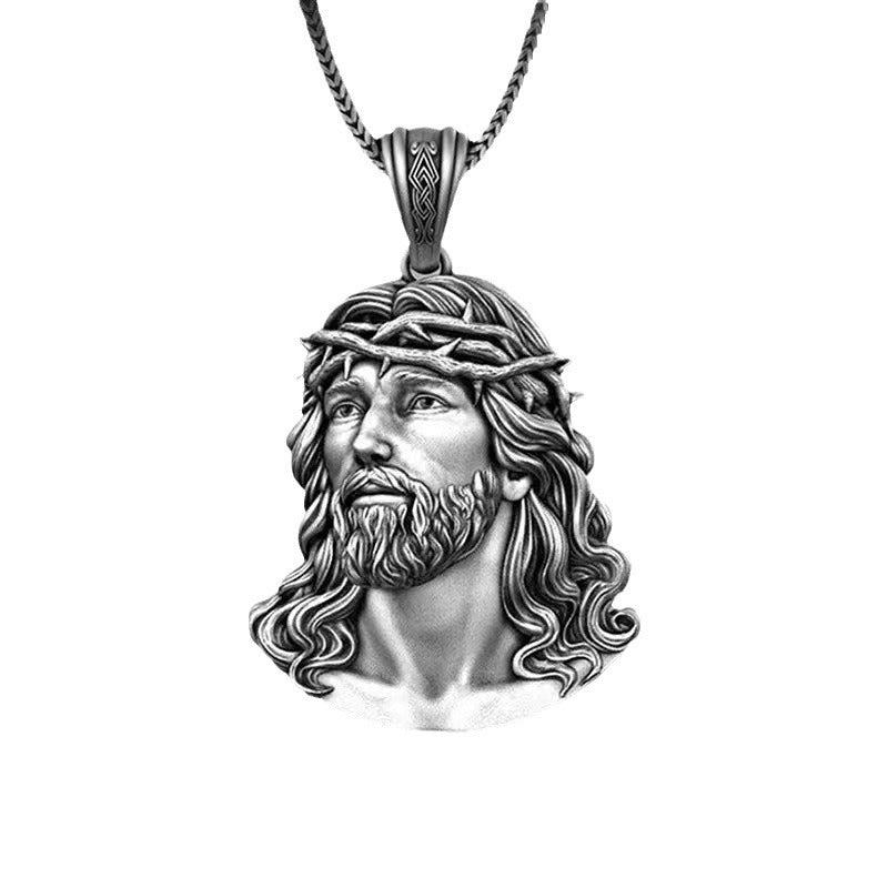 Hip Hop Jesus Pendant Necklace - Retro Fashion Gift