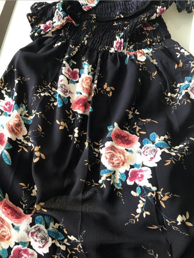 Off-Shoulder Floral Maxi Beach Dress
