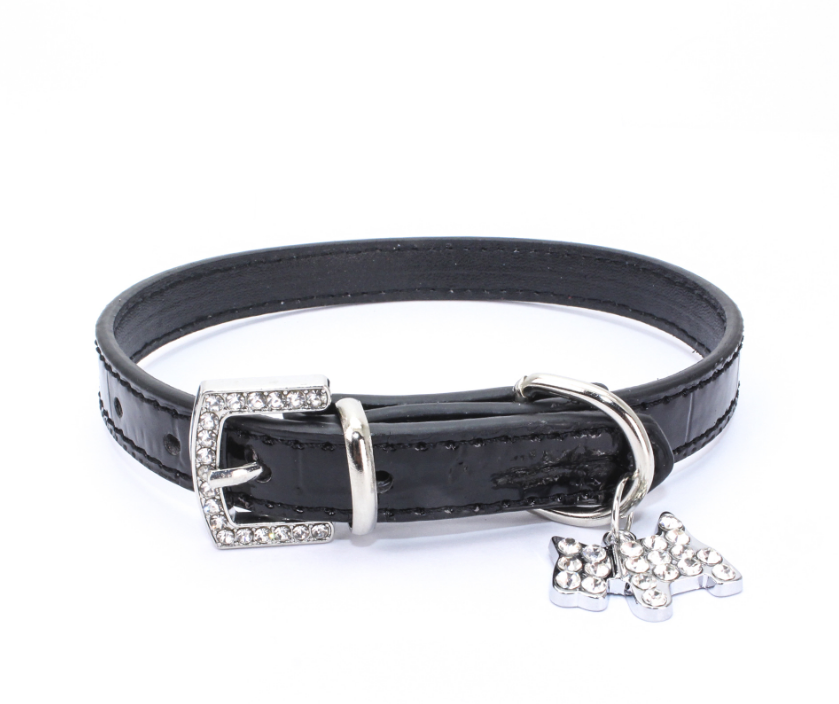 Crocodile Pattern Dog Pendant Pet Collar and Leash
