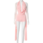 Women’s Halter Neck Top & Shorts Set