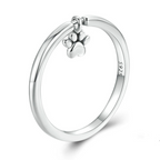 Simple And Lovely Animal Dog Paw Print Movable Ring | Jewelry