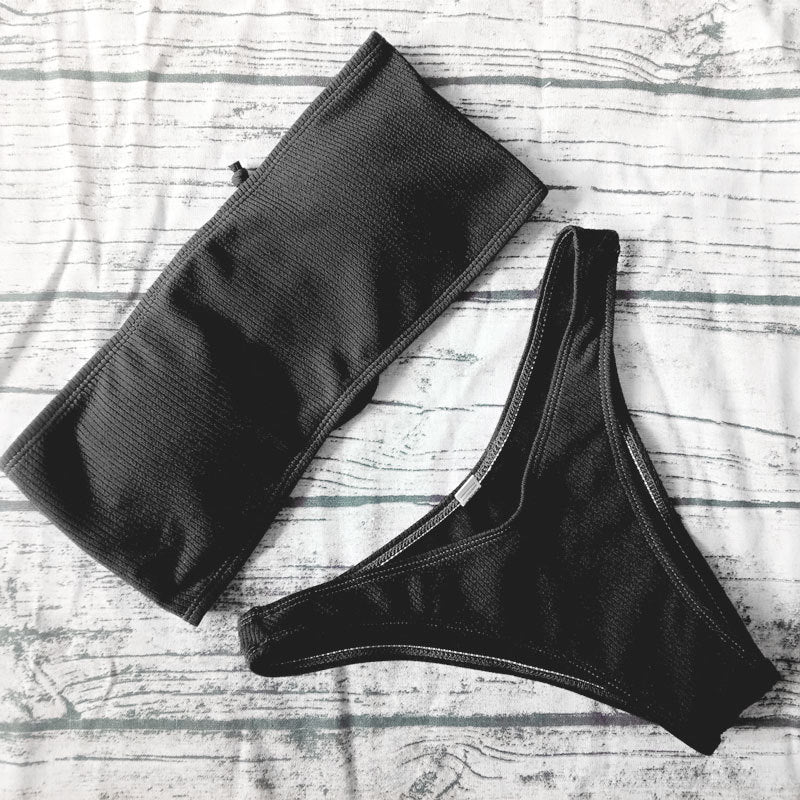 Brazilian Bandeau Thong Bikini Set