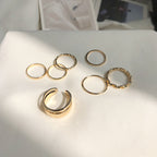 Korean Style Dual-Layer Cross Design Ring