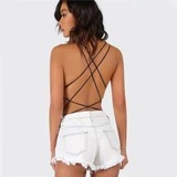 Backless Side Lace-Up One-Piece Swimsuit