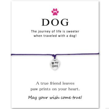 Pet Bracelet with Star and Paw Print Design