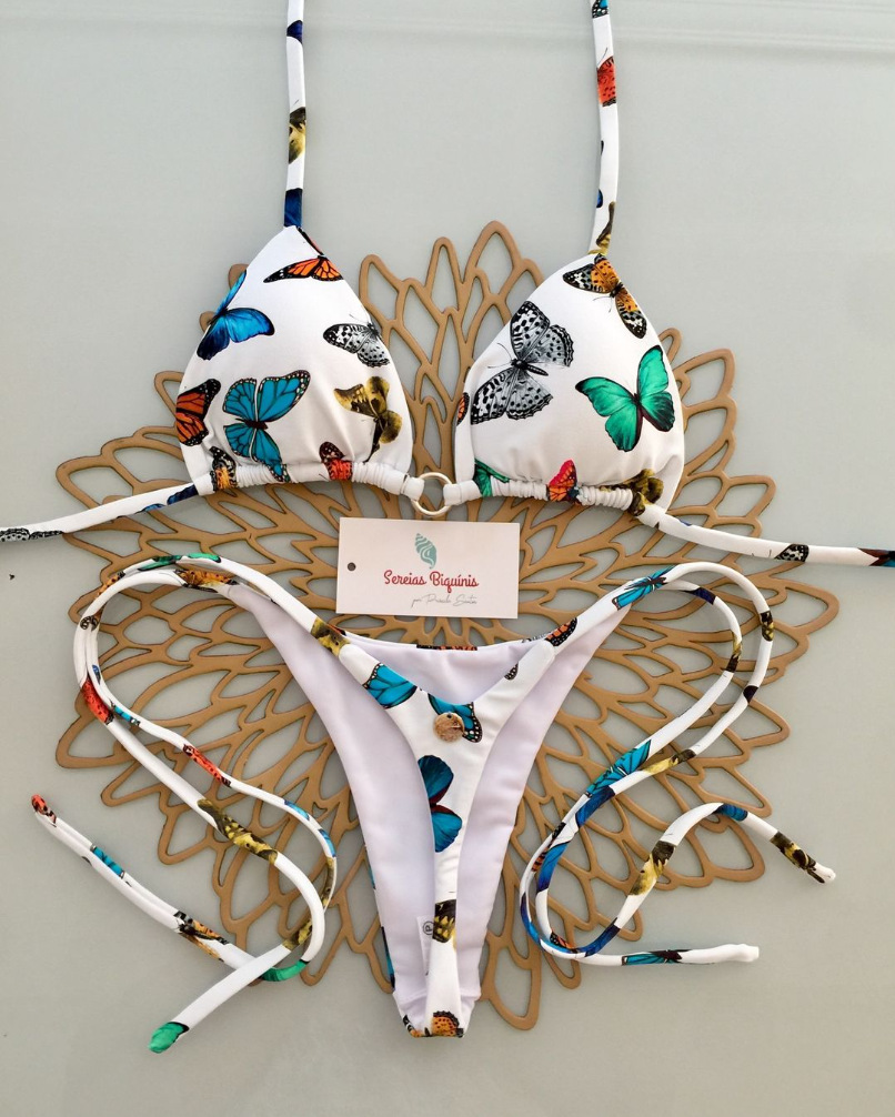 Brazilian Floral Triangle Bikini Set