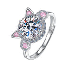 Cute Kitten Open Ring for Women