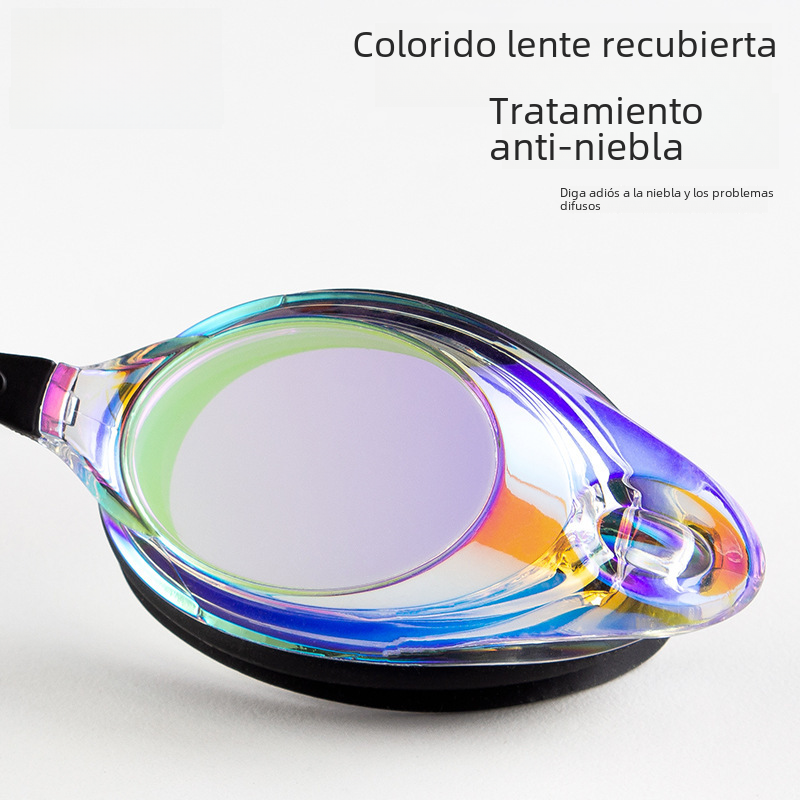 Silicone Anti-Fog Mirrored Swim Goggles
