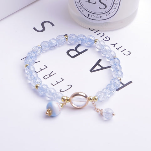 Trendy Summer Cat's Eye Crystal Bracelet for Girls