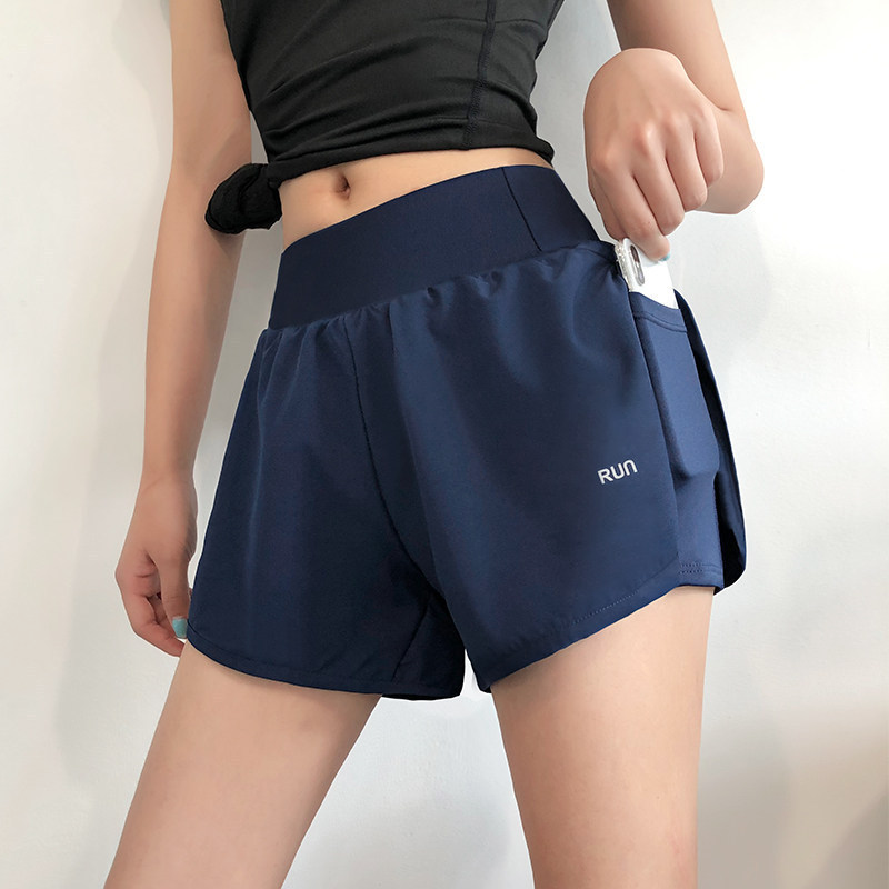Women's High Waist Sports Shorts with Liner – Quick Dry, Anti-Exposure Fitness Shorts