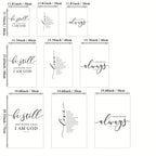 3pcs Set of Frameless Christian Bible Verse Prints | Christian Home Decor