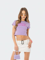 Trendy Summer Crop Top with Graphic Print for Women