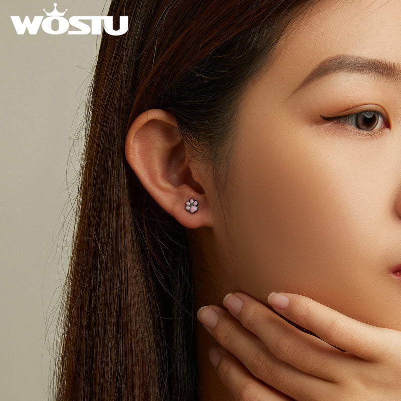 WOSTU Cat Ear Hoop Earrings