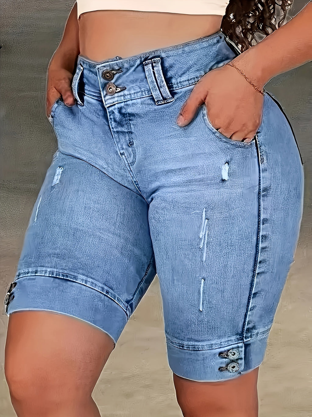 Women's Slim-Fit Denim Shorts