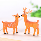 Miniature PVC Landscape Deer Family Keychain Accessories | Accessory