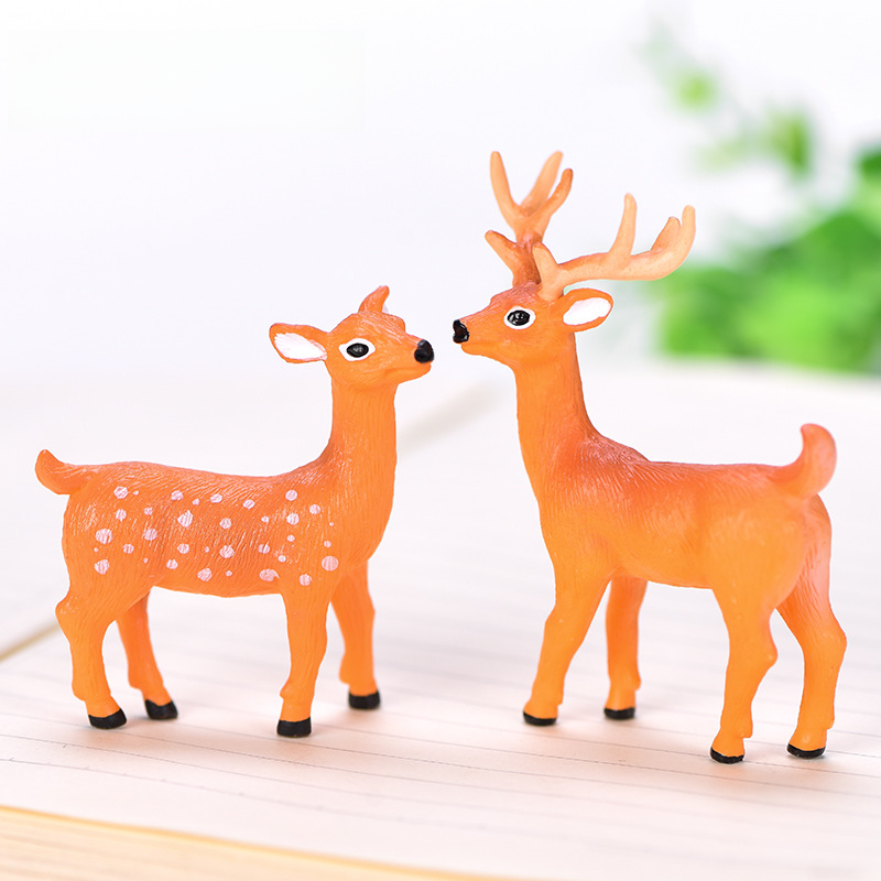 Miniature PVC Landscape Deer Family Keychain Accessories | Accessory