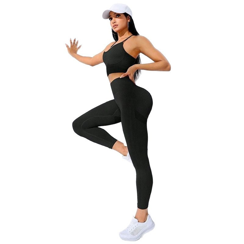Seamless Yoga Shorts Set for Women
