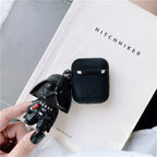 Creative Silicone AirPods 2 Case with Keychain (Black) | Accessory