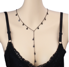 Protection Cross Necklace with Geometric Layered Chains (One Piece)