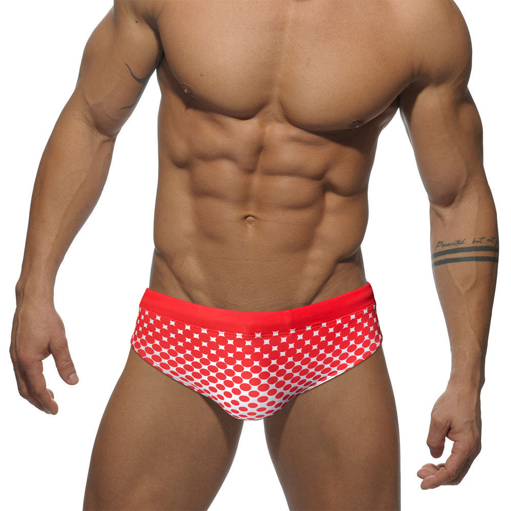 Men's Red Polka Dot Swim Briefs