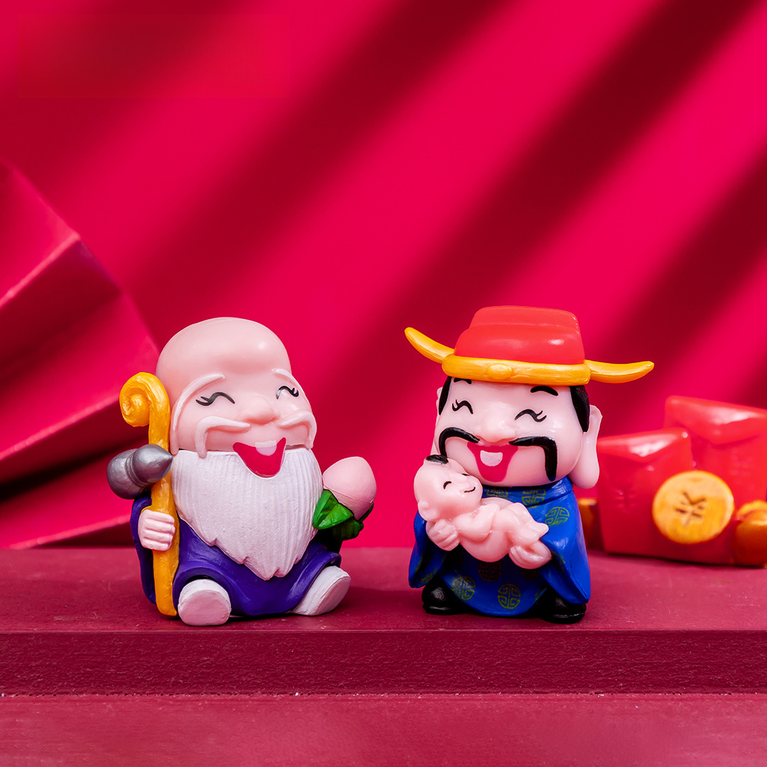 DIY Miniature New Year Fortune God Decoration Accessory | Home Decor